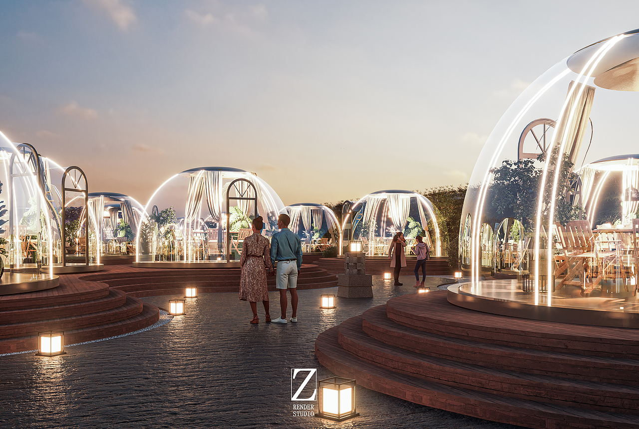 网红餐吧-景观设计表现