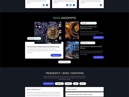 扁平创意黑色科技金融证券交易区块链比特币网页UI设计