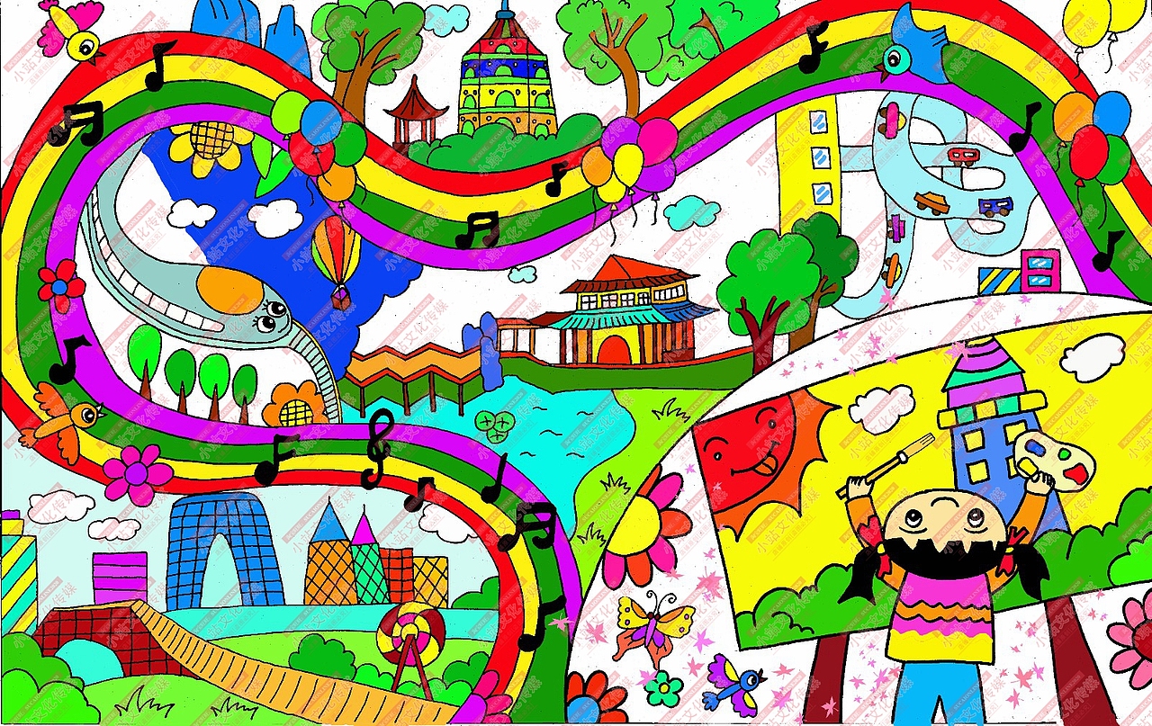 电脑作品 学生绘画作品 中小学电脑绘画作品制作