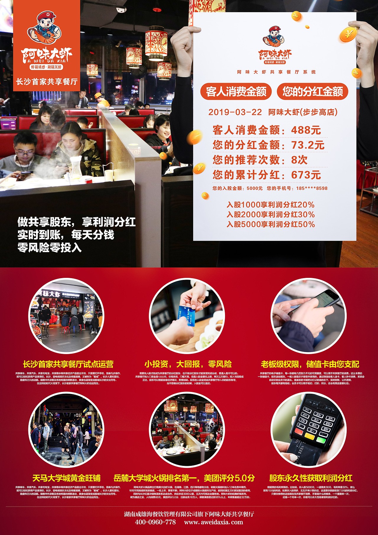 湖南成雄海餐饮管理有限公司旗下阿味大虾火锅品牌海报