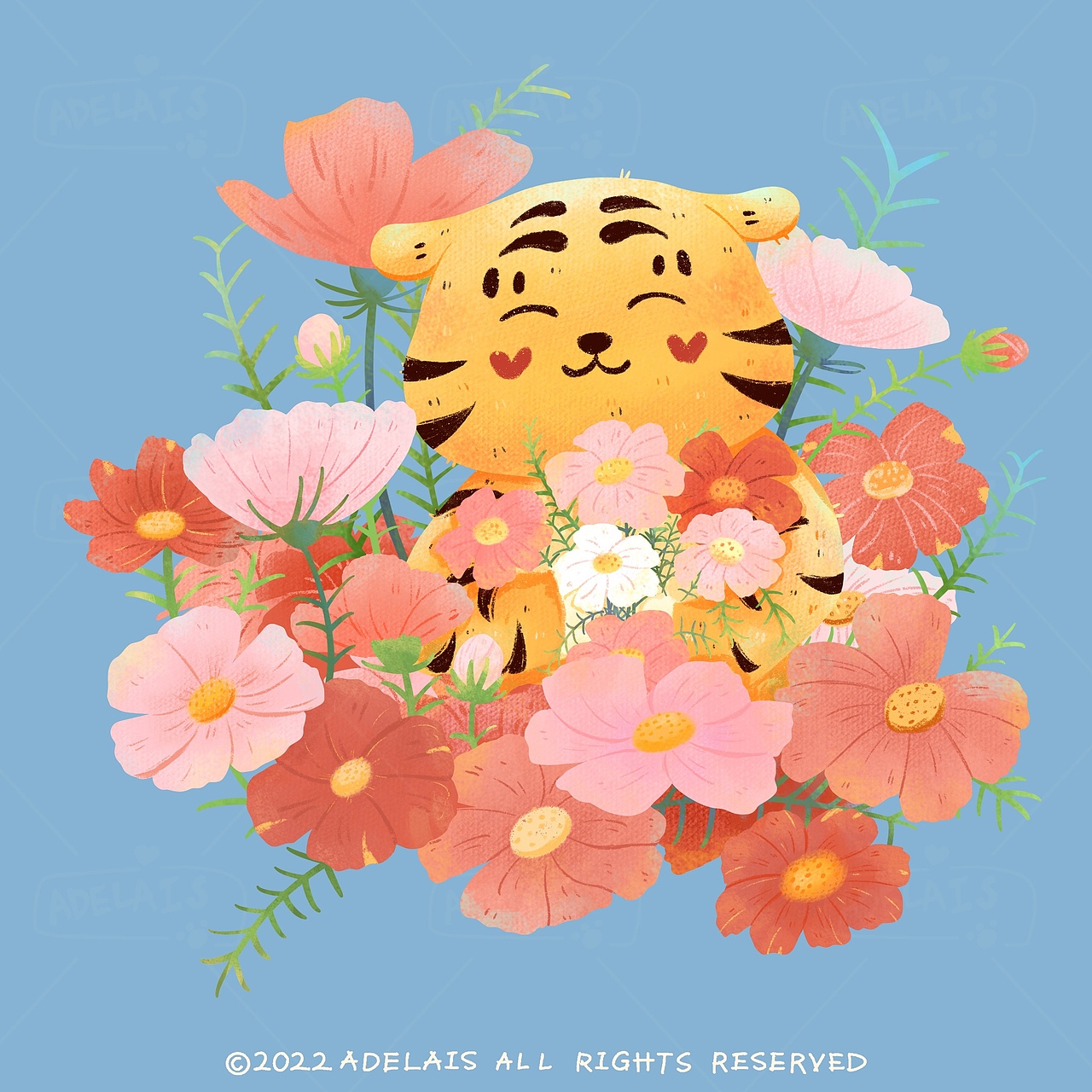 虎年插画 | 一整年的快乐