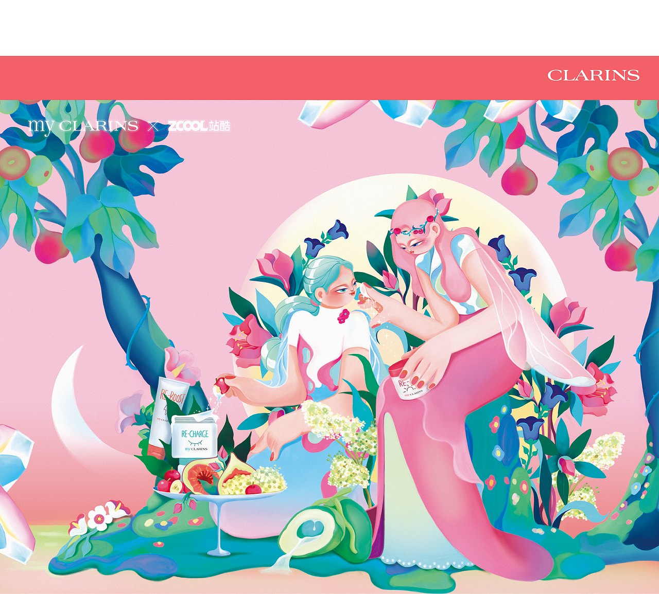 #my CLARINS寻找天然好食肌#【花园】（图ZMjk2OTM1MjAw） - 海报 - 站酷设计师乙亥冬初九原创素材 - 站酷ZCOOL