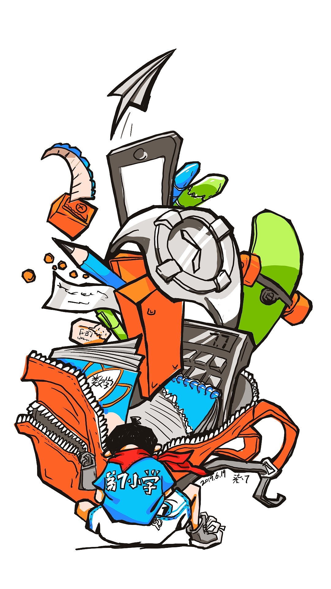 Jobs系列插画第一季合集（图ZMTY5OTg3NzY4） - 新锐潮流插画 - 站酷设计师柒点7原创素材 - 站酷ZCOOL