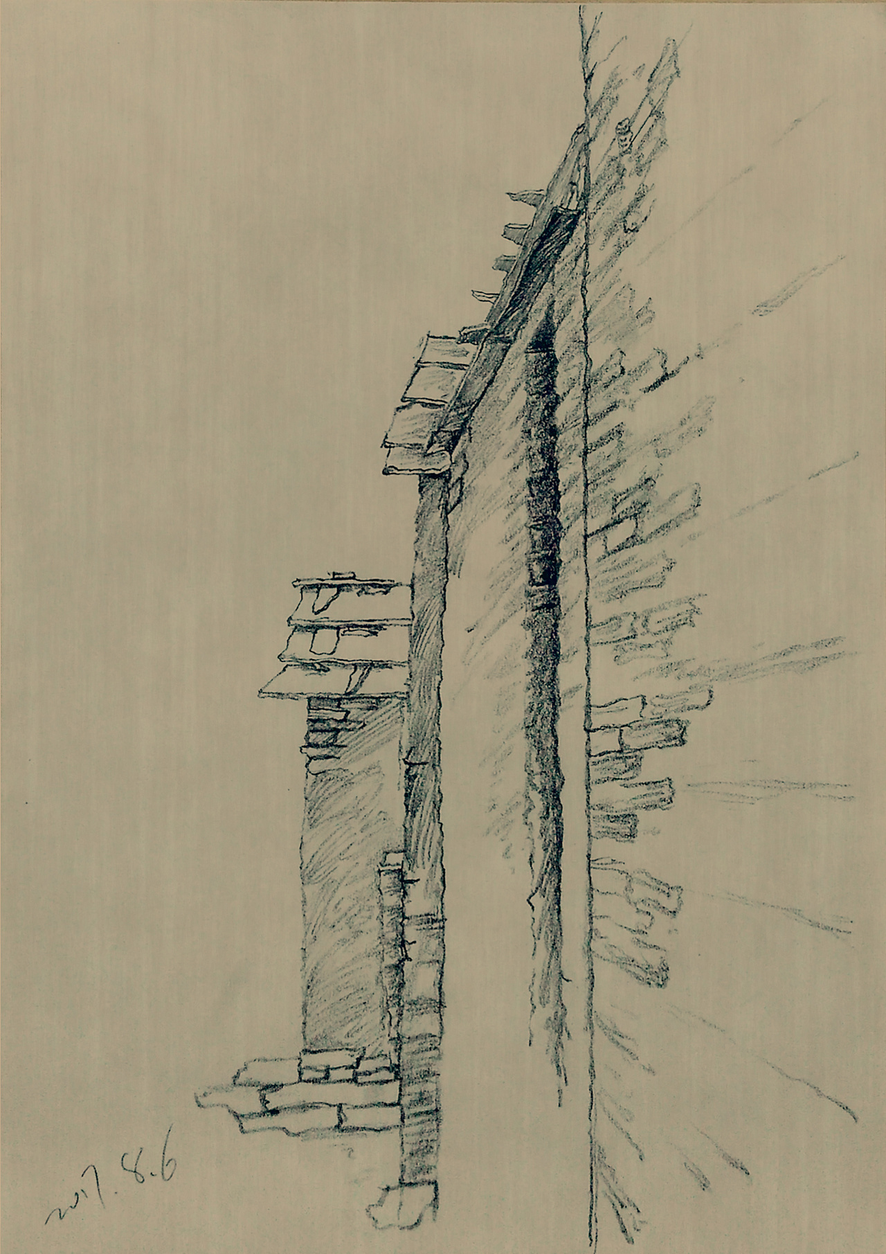 邢台古村落速写写生|纯艺术|绘画|吴泰辰_原创作品-站酷(zcool)