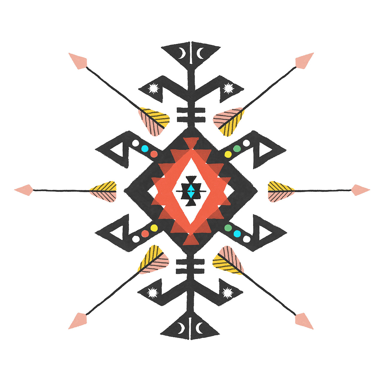 民族风手绘插画系列