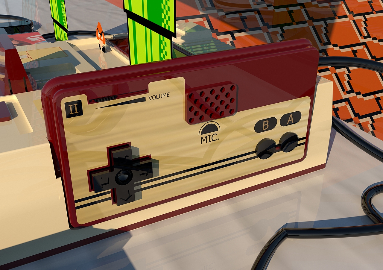 建模作业任天堂fc红白机建模练习