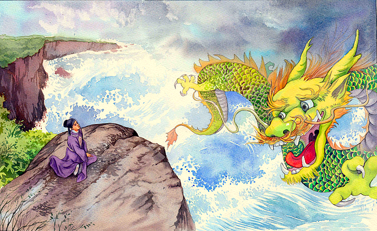水彩插画故事 龙 （已出版）（图ZODk4ODE5MTI=） - 绘画 - 站酷设计师影可洛夫斯基原创素材 - 站酷ZCOOL