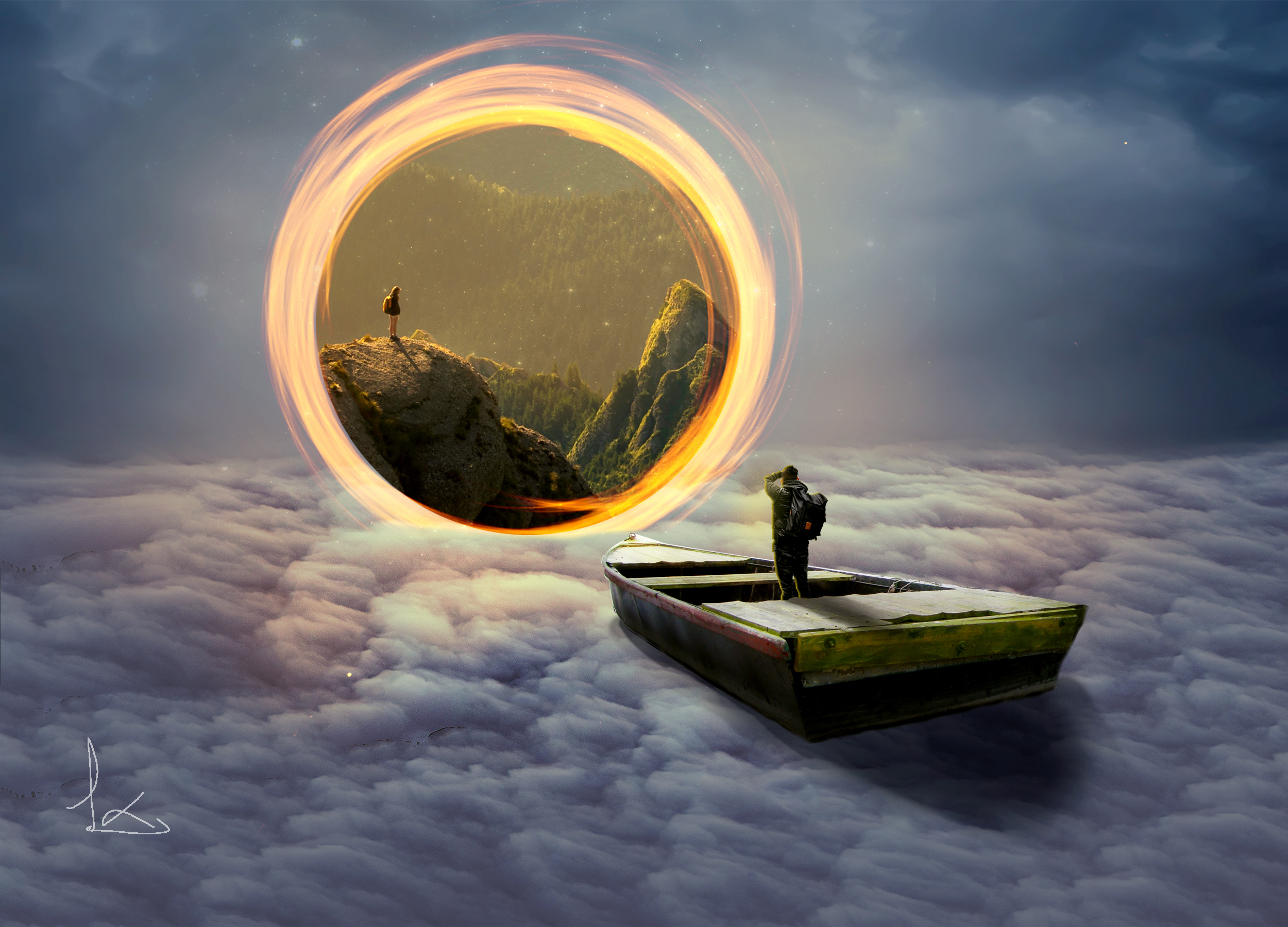 ps合成梦幻传送门|平面|其他平面|小小的了6 - 临摹作品 - 站酷