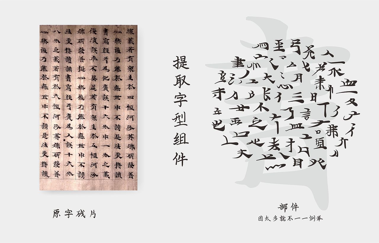《敦煌手抄经书字》字体（图ZMjI0MzIwODg=） - 字体/字形 - 站酷设计师徐南南原创素材 - 站酷ZCOOL