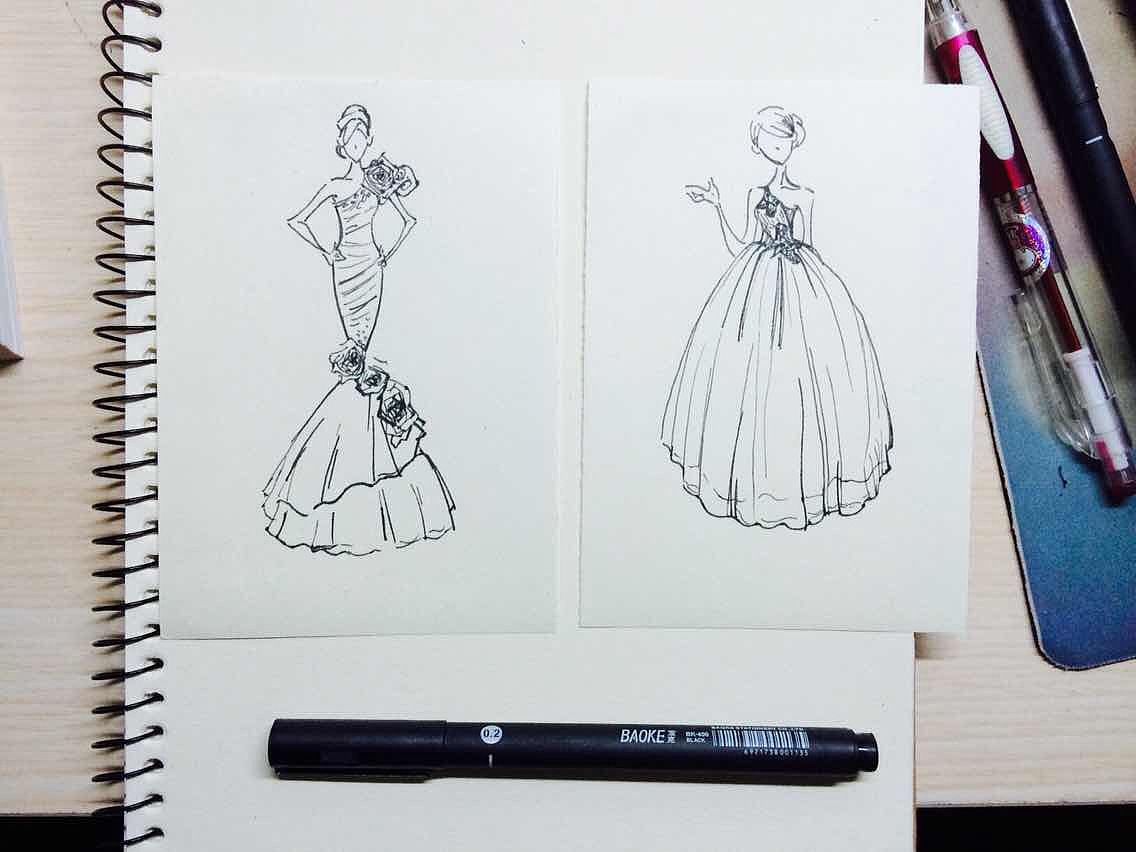 手绘线稿（图ZMzcwNDU1NDA=） - 创作习作 - 站酷设计师芝麻姑娘原创素材 - 站酷ZCOOL