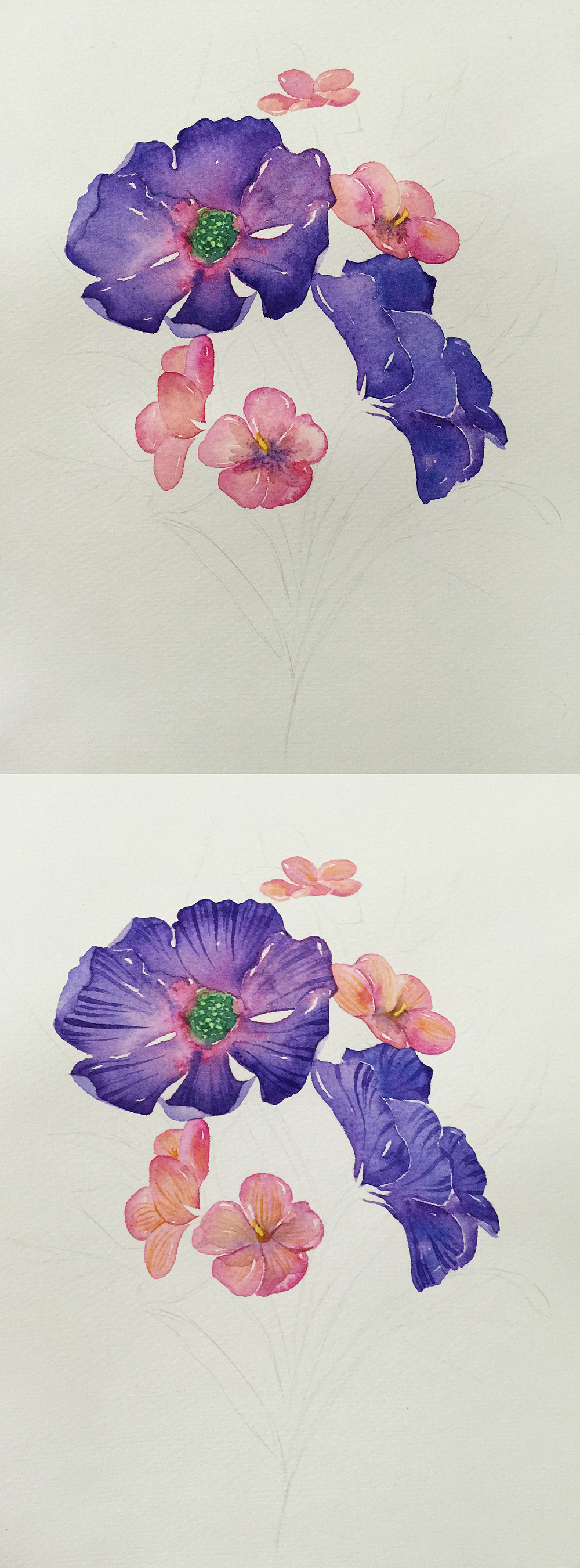 三木花草（小過程）（圖ZNDUxMzg1MDQ=） - 商業(yè)插畫 - 站酷設(shè)計師吳都Jasmine原創(chuàng)素材 - 站酷ZCOOL