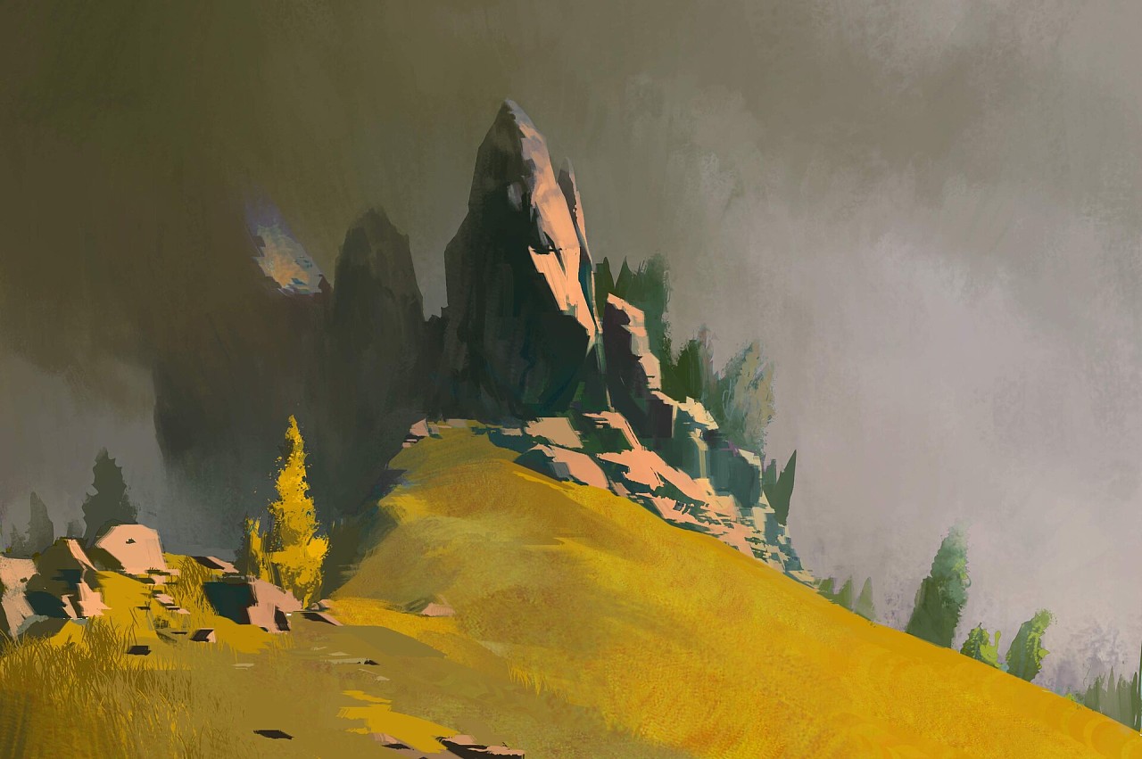 山坡|插画|商业插画|陈春来 - 临摹作品 - 站酷 (zcool)