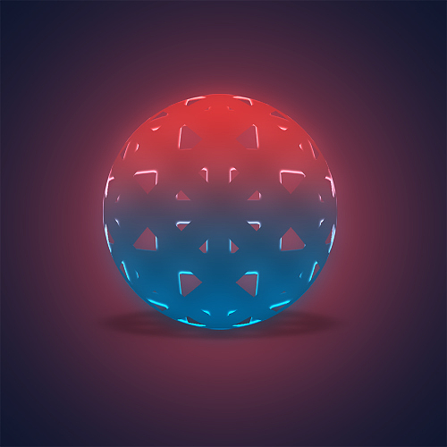 超简单的3d质感球体