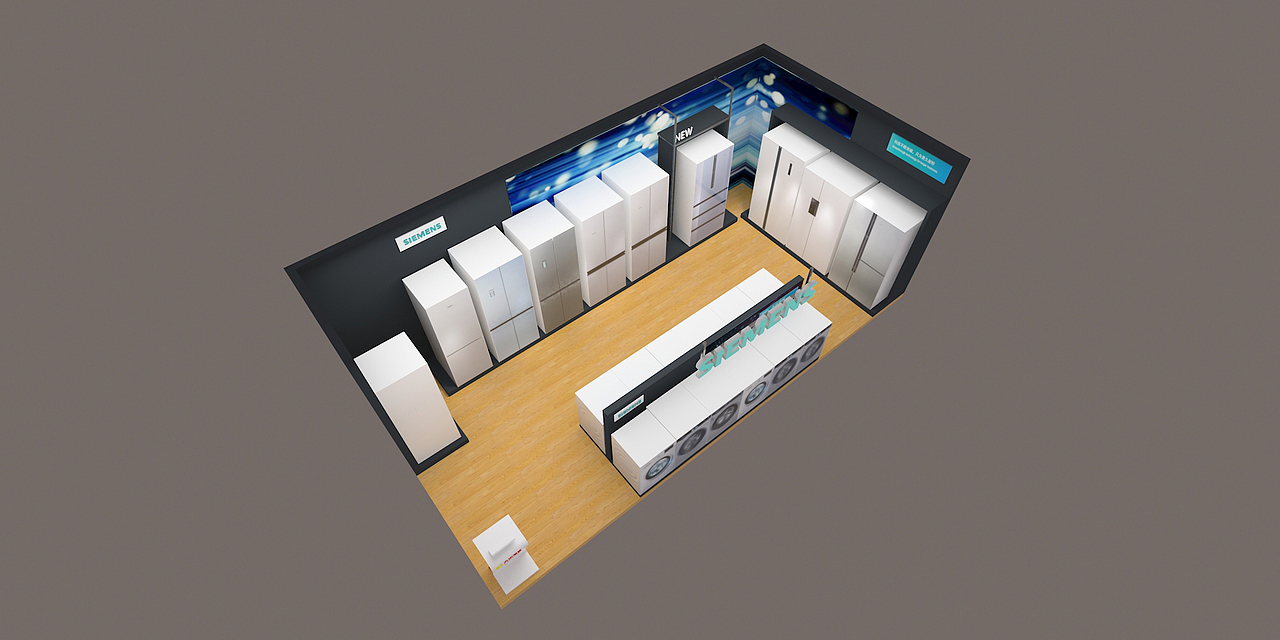 西门子承德门店设计效果图VS装修完成实景图
