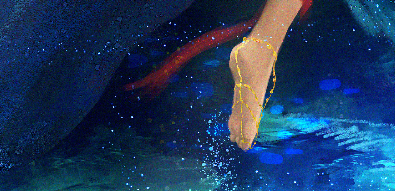 【板绘过程 】水下舞蹈《祈》绝了，每一帧都是心动（图ZMjU5OTM4OTAw） - 创作习作 - 站酷设计师畫坯塢阿蘭原创素材 - 站酷ZCOOL