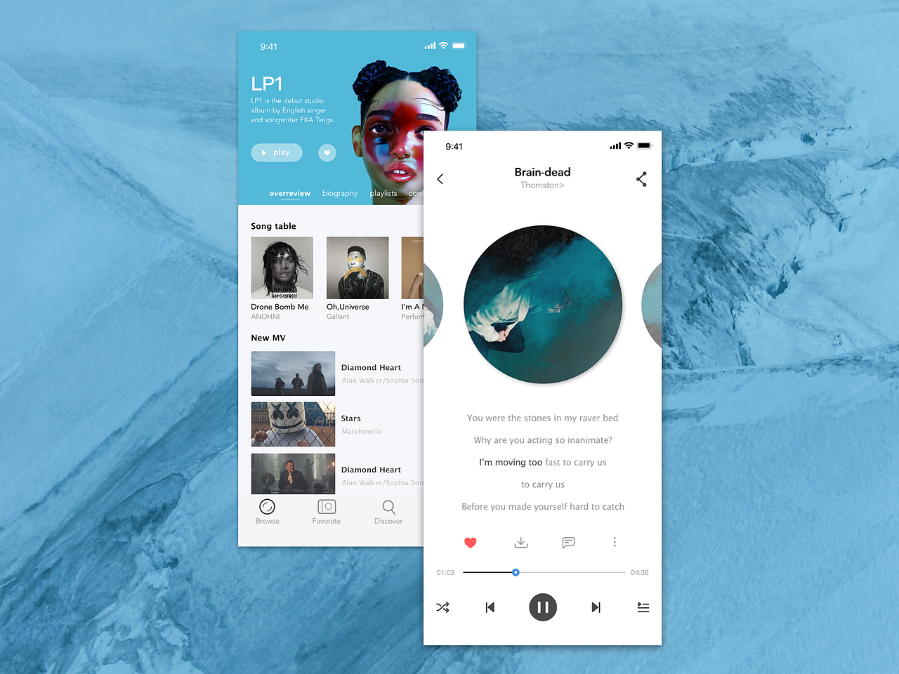 音乐music界面-首页-播放页（图ZMTMwNzI3NjIw） - APP界面 - 站酷设计师二号黑肉原创素材 - 站酷ZCOOL