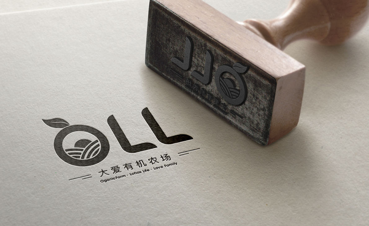 大爱有机农园logo设计