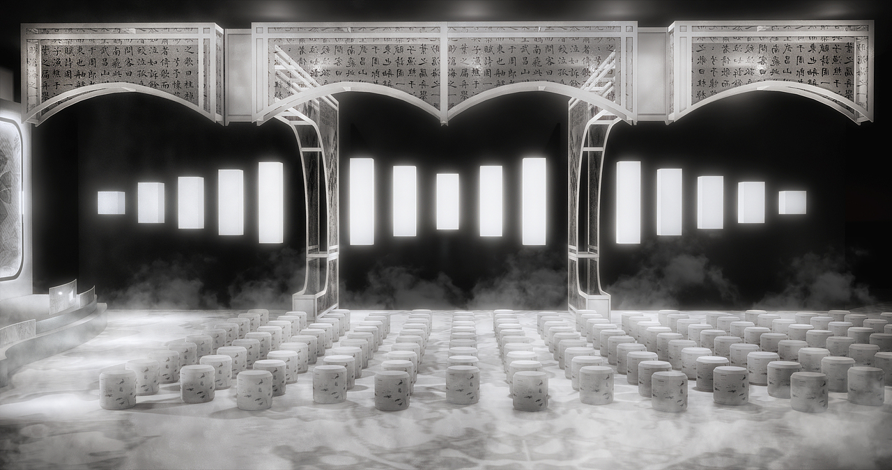 淡雅色系中国风 地产年会（图ZMTY1NjMxOTIw） - 舞台美术 - 站酷设计师王蒜蓉Wotswrong原创素材 - 站酷ZCOOL