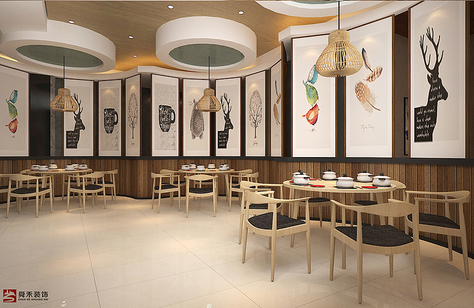 青岛餐饮店餐馆饭馆饭店餐厅火锅店披萨店设计装修施工