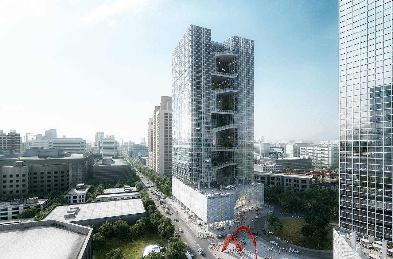 建筑可视化—百度国际大厦（图ZMTkyOTU4MTY0） - 建筑/空间 - 站酷设计师Ethhhhan原创素材 - 站酷ZCOOL
