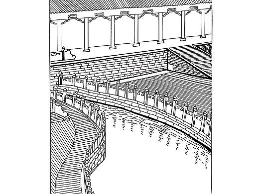 故宫内金水河——线描