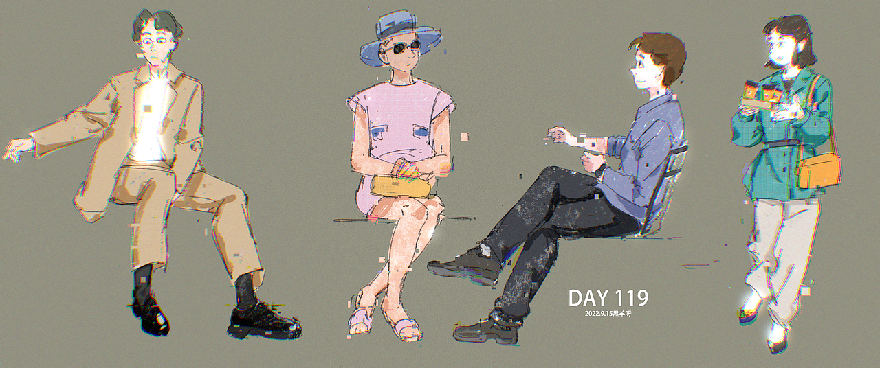 【人物隔日涂】101-172（图ZMzI2OTg4Mjc2） - 创作习作 - 站酷设计师黑羊呀原创素材 - 站酷ZCOOL