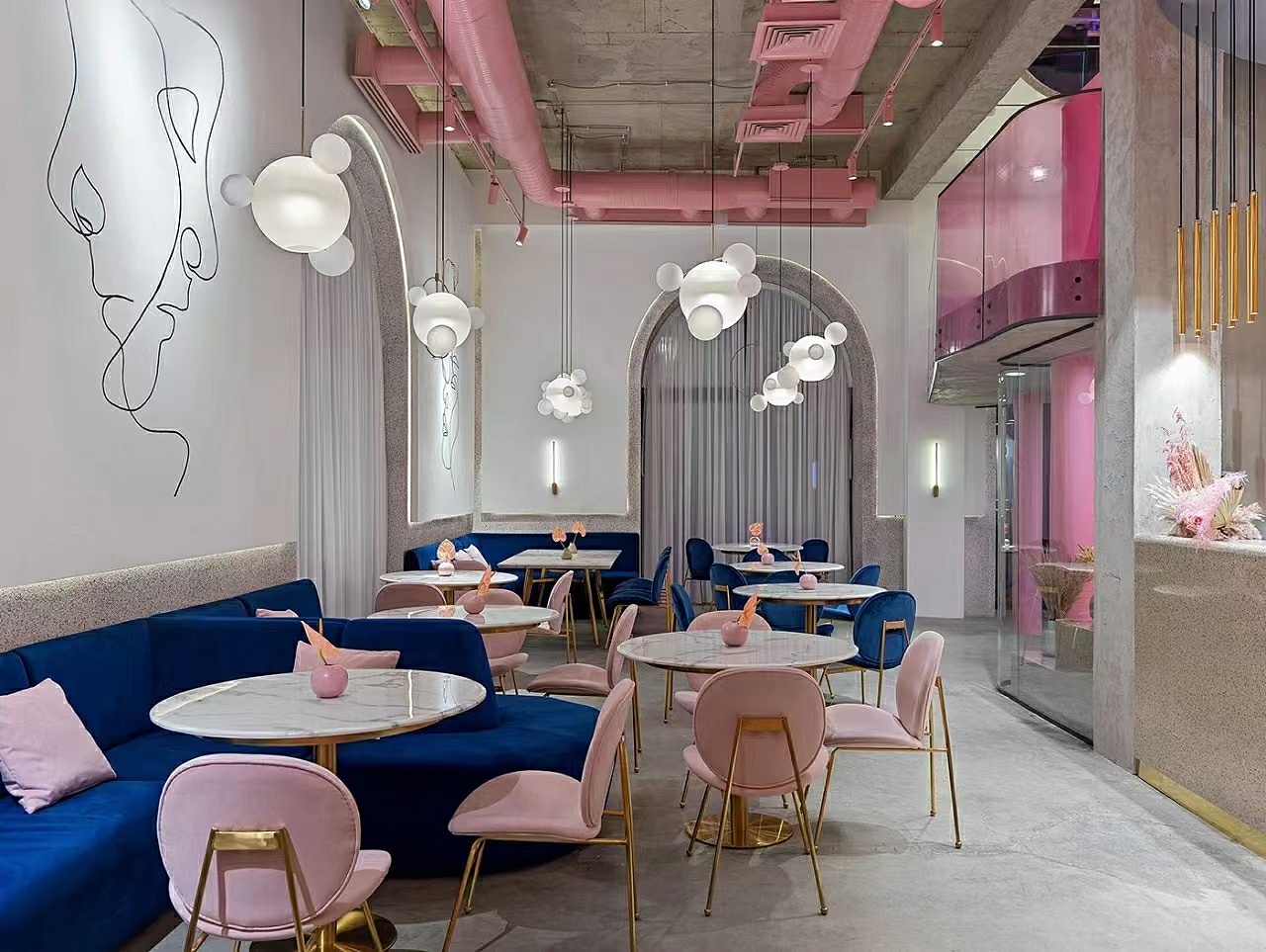 159m05的粉色餐厅设计