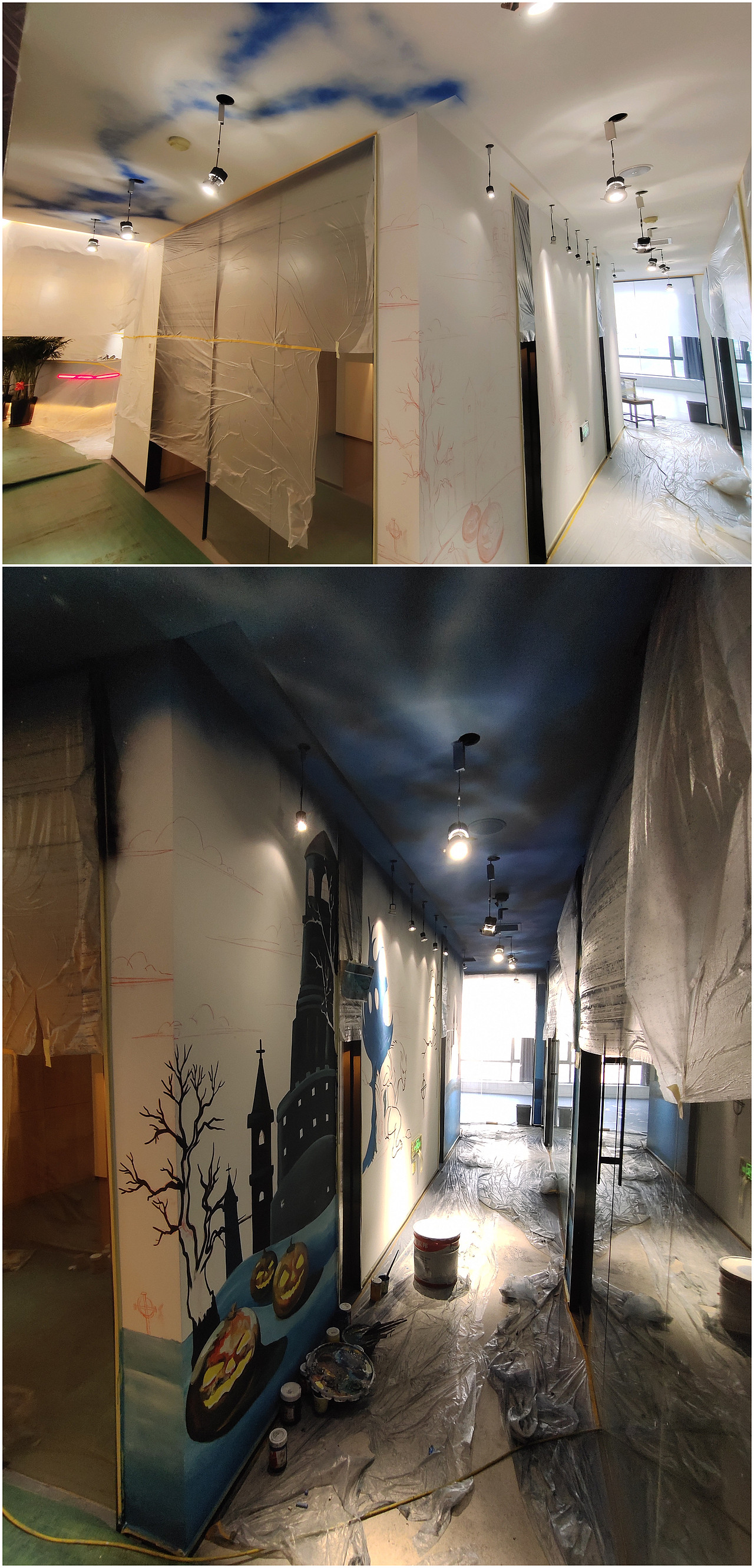 太原柳巷千里商厦 BGM密室逃脱 主题壁画（图ZMjU0MDAwNzc2） - 实验艺术 - 站酷设计师淘气二少原创素材 - 站酷ZCOOL