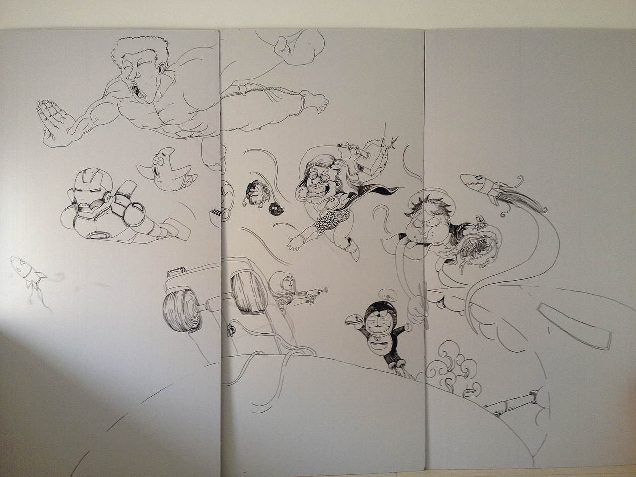 【专治各种白色墙面2】在家里涂鸦（图ZMzA5MDU1ODQ=） - 新锐潮流插画 - 站酷设计师Zhuzhu_祝原创素材 - 站酷ZCOOL