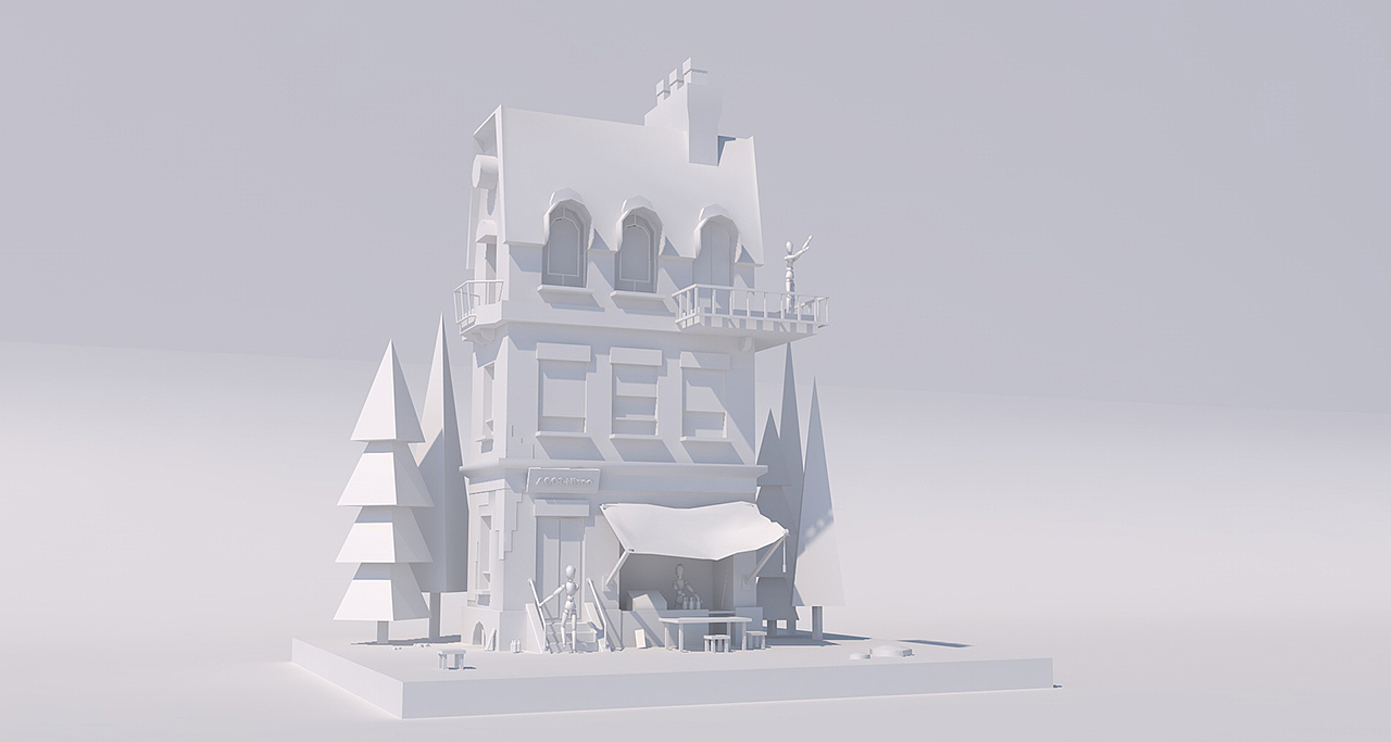 白无常C4D班，第一次低多边形作业/low poly（图ZNTYxNjA4MzY=） - 场景 - 站酷设计师Nisno原创素材 - 站酷ZCOOL