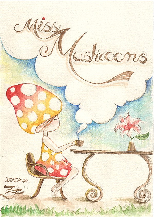涂鸦小绘本—蘑菇小姐（图ZMzMxMzY0NjQ=） - 创作习作 - 站酷设计师猪小静原创素材 - 站酷ZCOOL