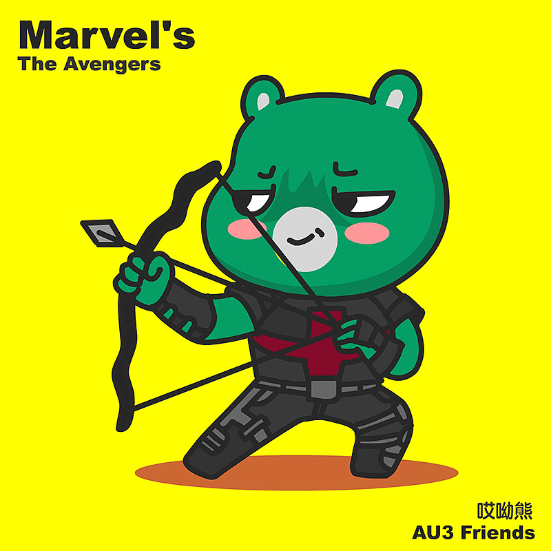 哎呦熊cos妇联4动漫头像闪亮登场