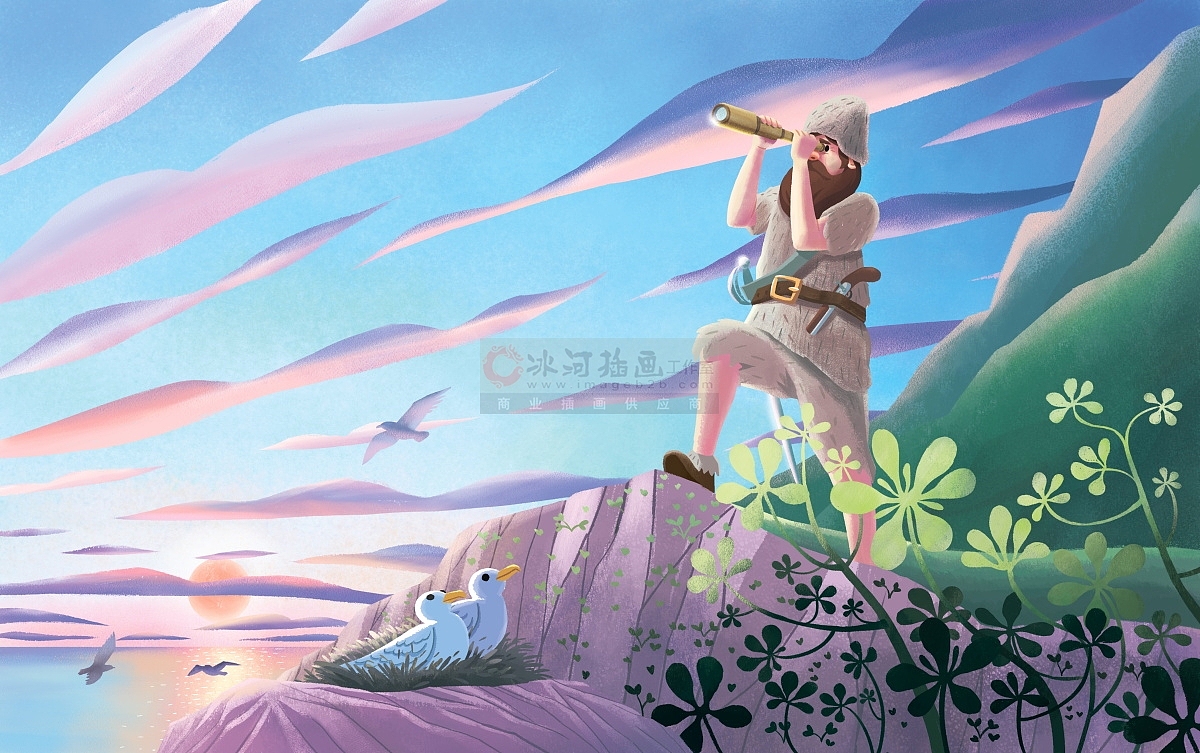 快乐读书吧中外名著必读书目青少读物名著鲁宾逊插画