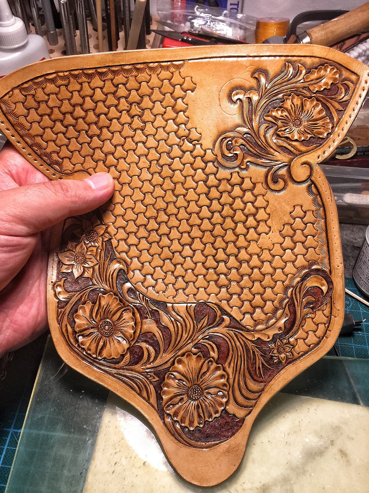 油染加防染液之后的效果