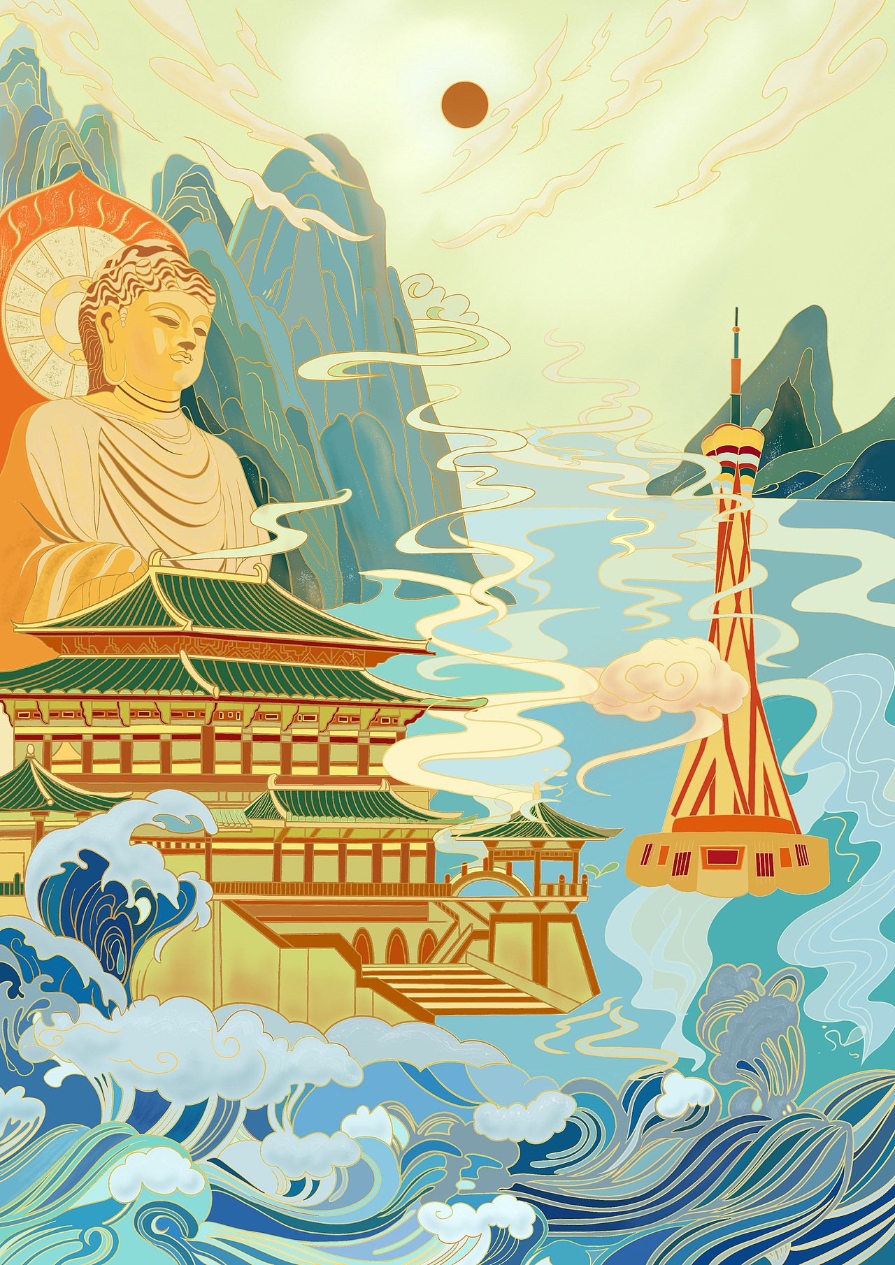【国风插画】米兰时装周 设计河南 文创设计（图ZMzI5NDE0MTIw） - 商业插画 - 站酷设计师Sndwbsuy原创素材 - 站酷ZCOOL