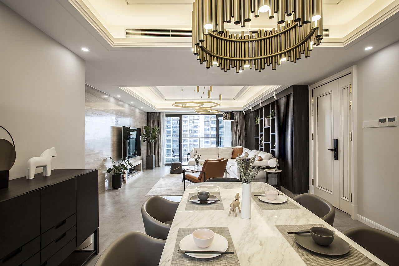 打造210㎡黑白灰空间里的品质感｜住宅空间（图ZMTA4NjMzMDc2） - 家装设计 - 站酷设计师六品设计原创素材 - 站酷ZCOOL