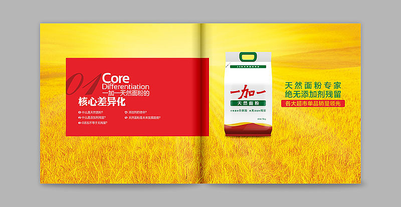 品牌案例：一加一天然面粉（图ZMTI2ODQ5MjIw） - 品牌 - 站酷设计师卡其尔品牌原创素材 - 站酷ZCOOL