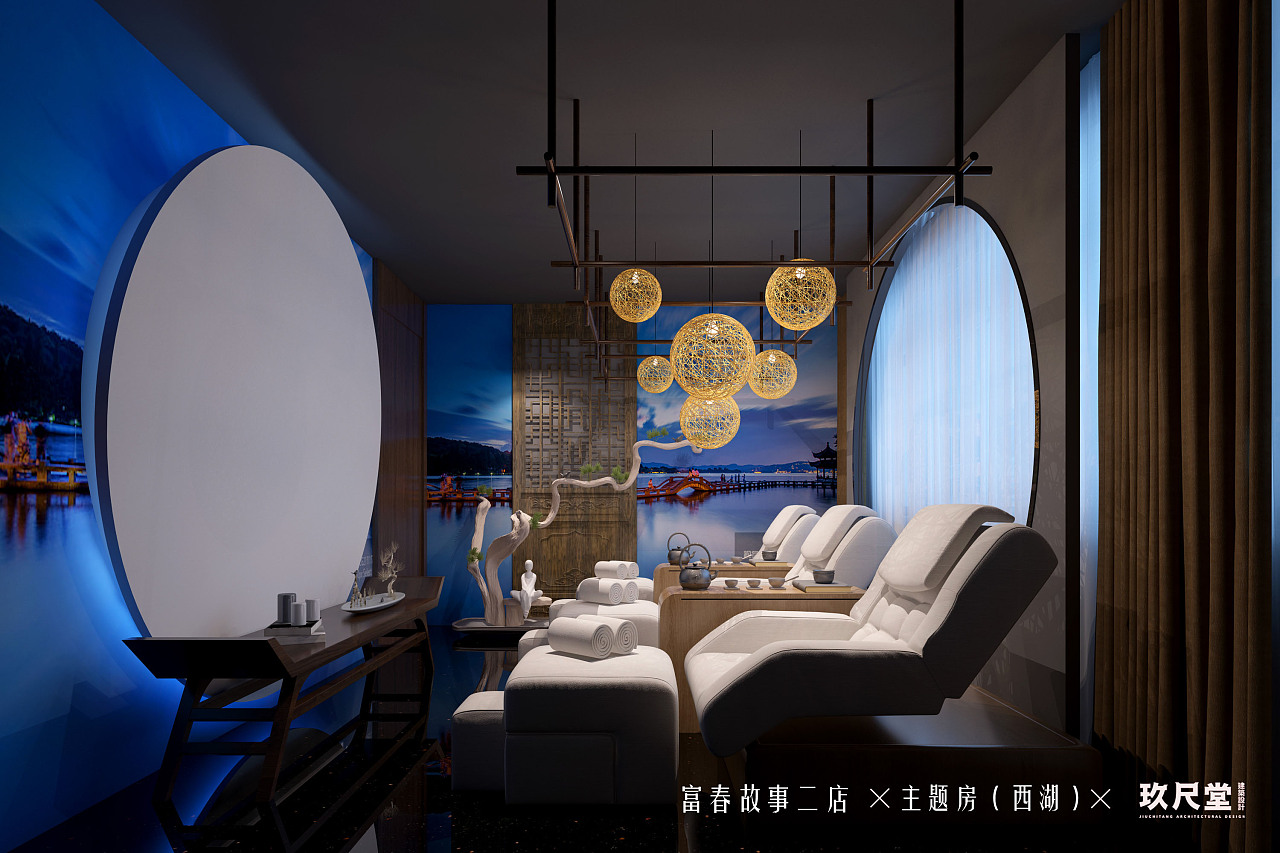 足浴会所店设计装修风格大全,高端足浴店装修设计