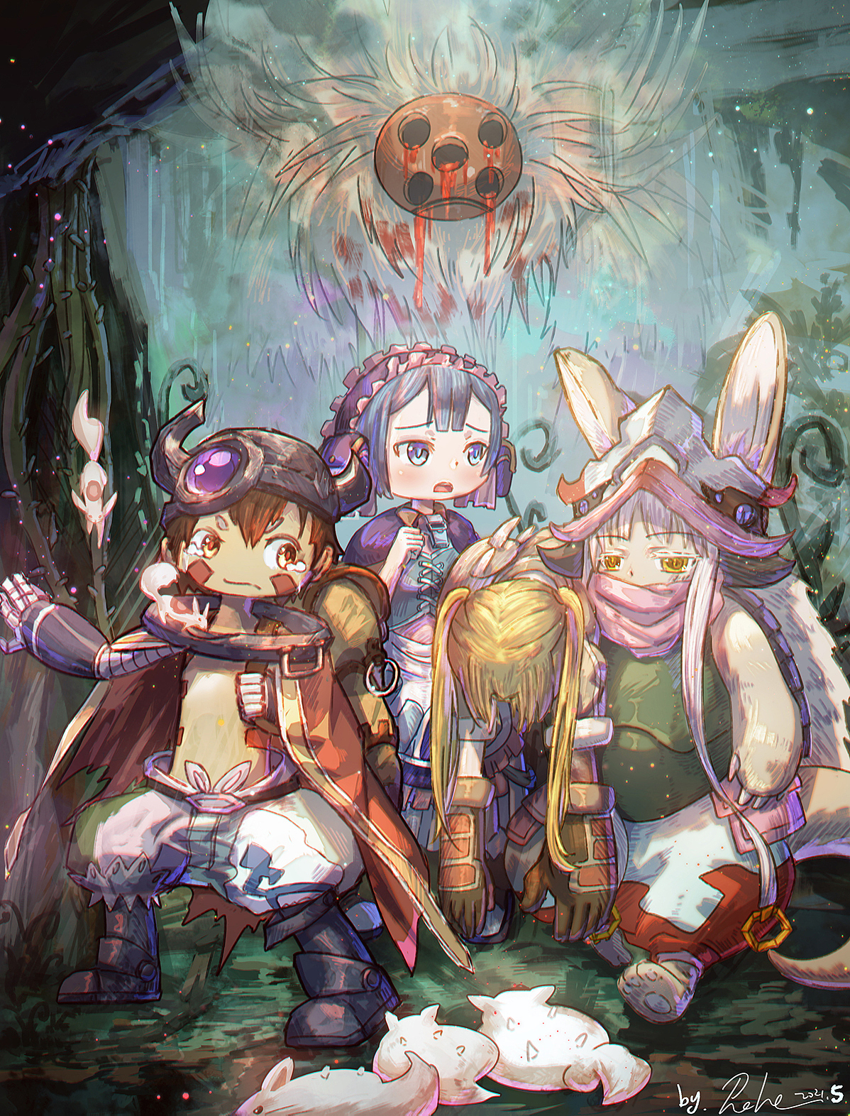 第二季练习《Made in Abyss(来自深渊)》同人绘画