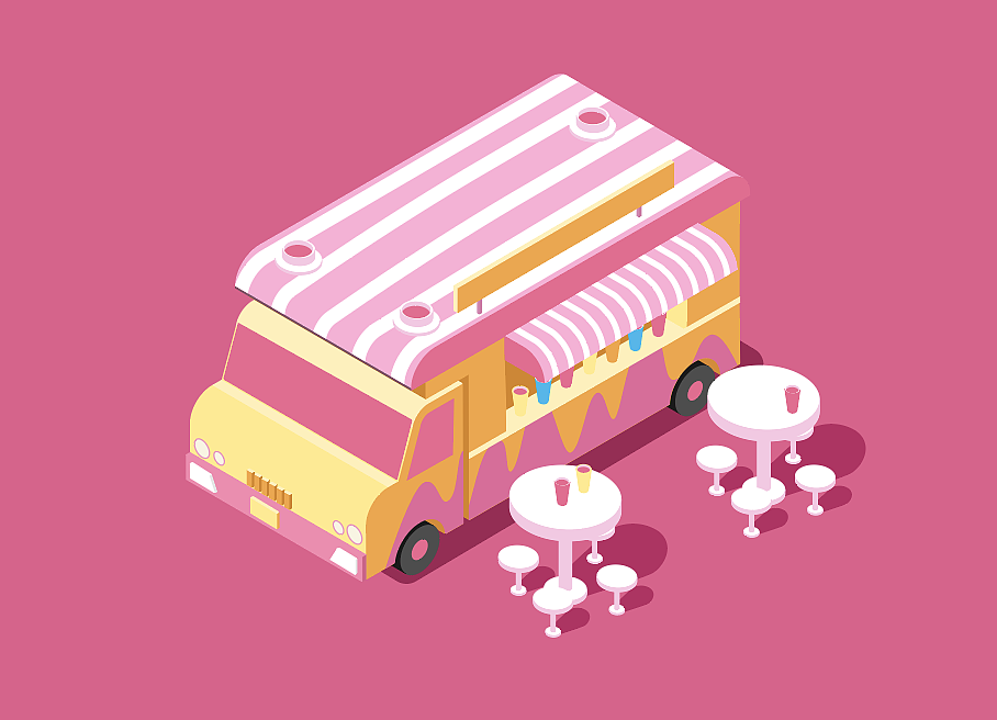 雪糕快餐车（图ZMTI2OTIwNjA4） - 创作习作 - 站酷设计师顺哥儿原创素材 - 站酷ZCOOL