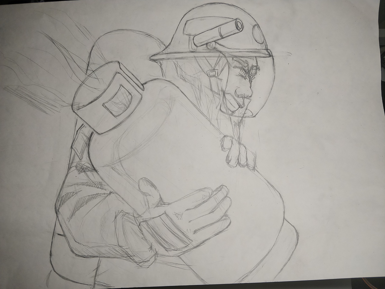 消防员|纯艺术|绘画|丿lee_原创作品-站酷zcool