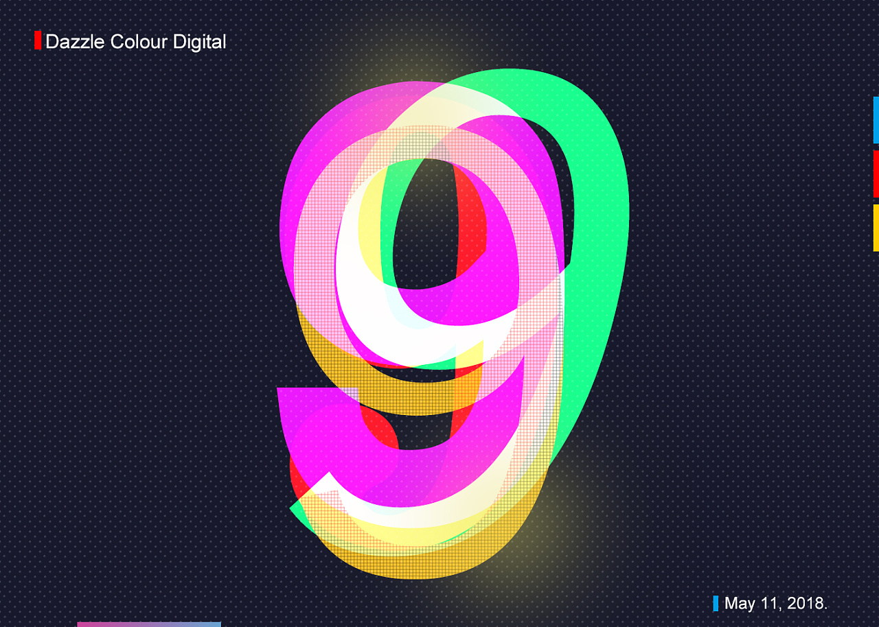 炫彩数字(练习作品)