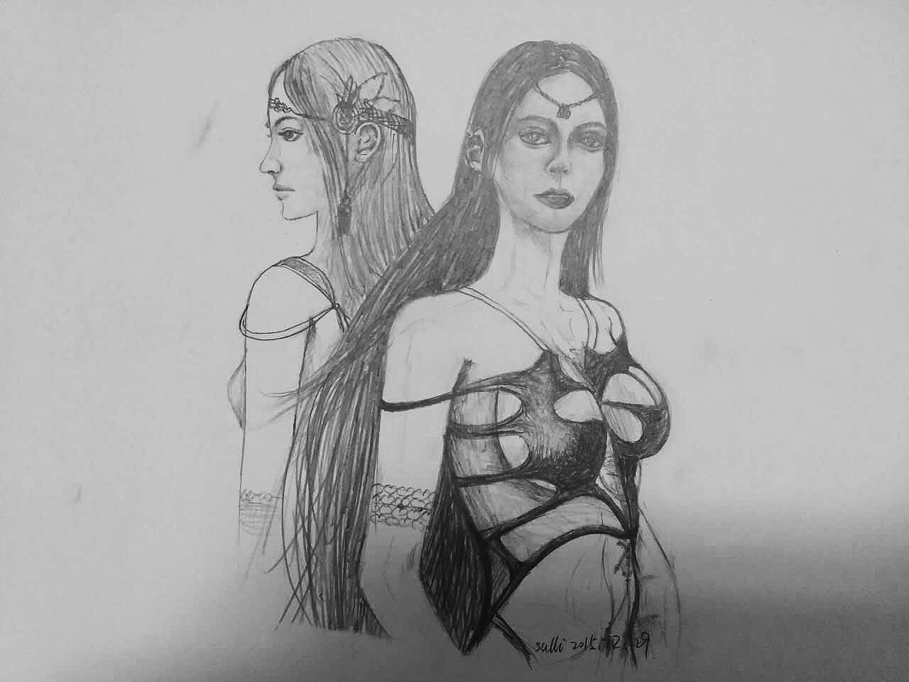 手绘 人物 素描 动漫 游戏 UI设计