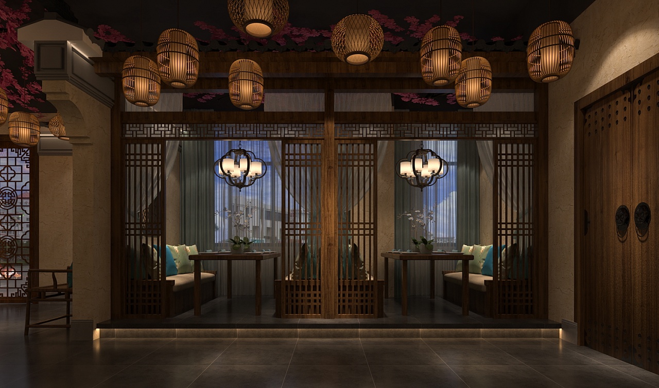 中式风格餐厅饭店的设计 陈超