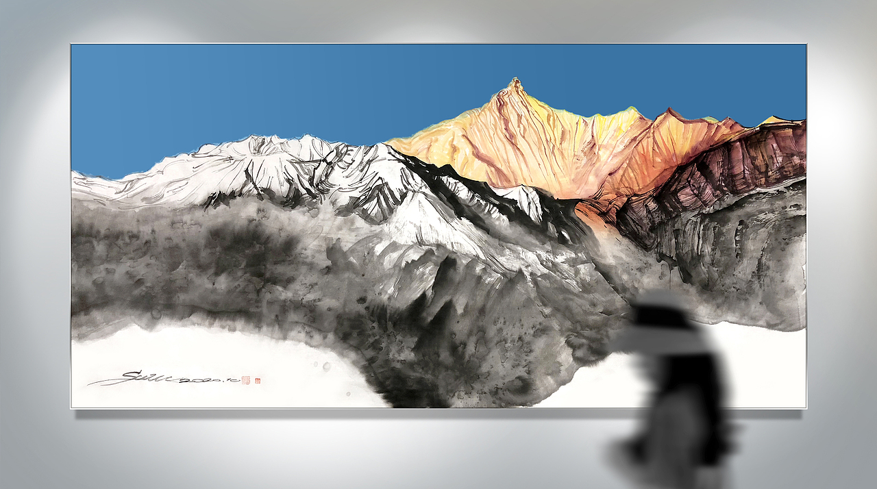 《雪山之神--卡瓦格博》苏武新水墨