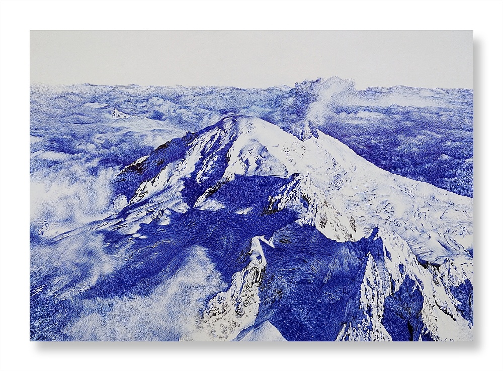 俯瞰雪山|纯艺术|绘画|骏眀彩铅画 - 原创作品 - 站酷 (zcool)