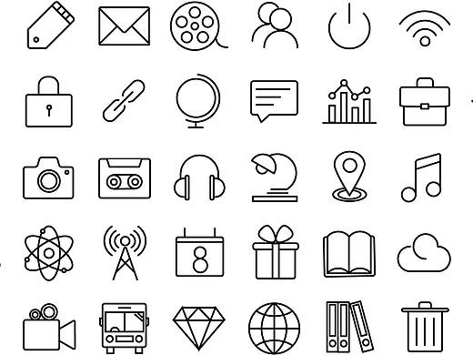 临慕练习-线性图标（个人主页-ZMzk3ODgwMjQ=） - 图标 - 站酷设计师空山無人原创素材 - 站酷ZCOOL