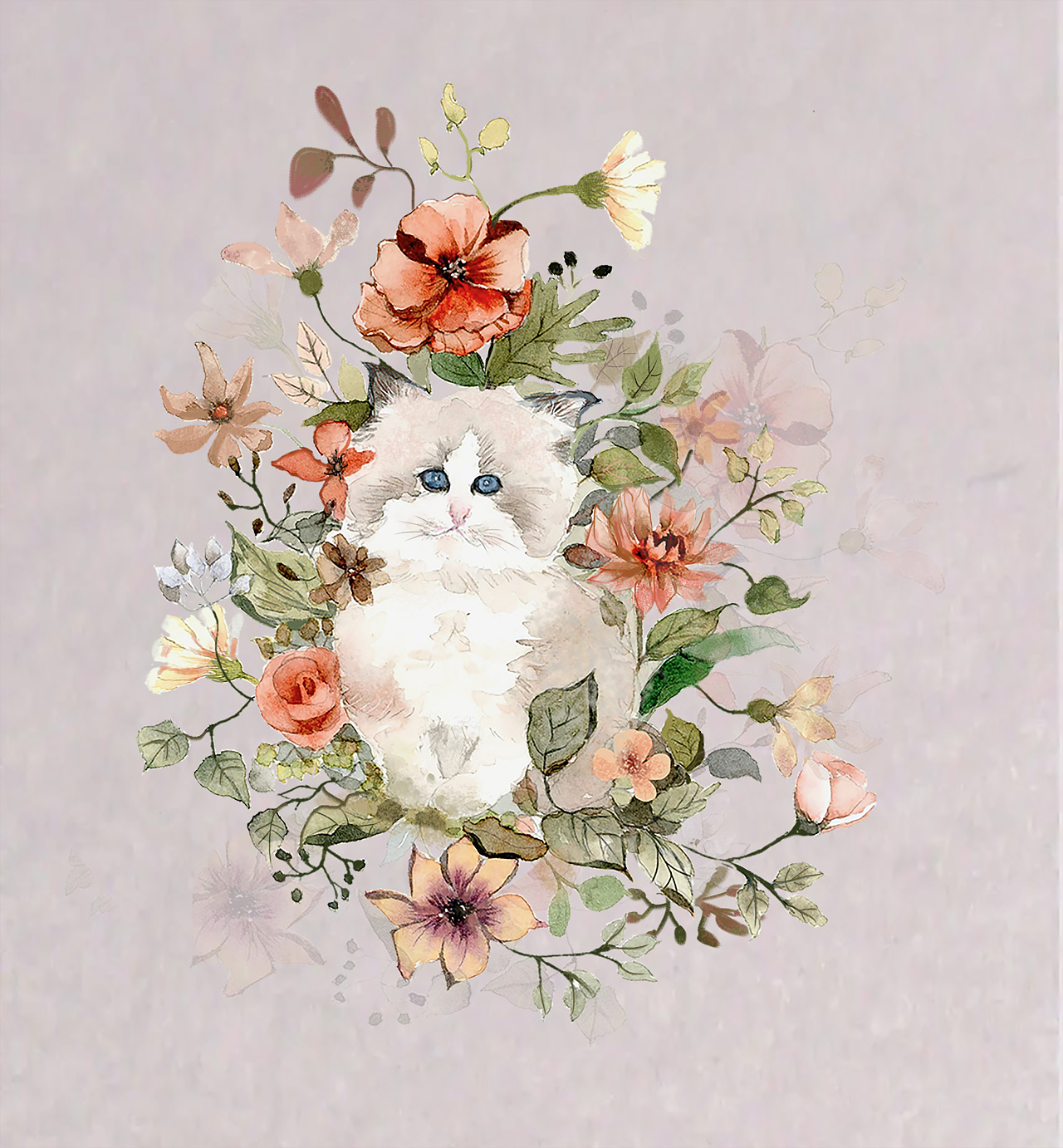 复古风风小猫咪|插画|艺术插画|小叶繁曦 - 原创作品 - 站酷 (zcool)