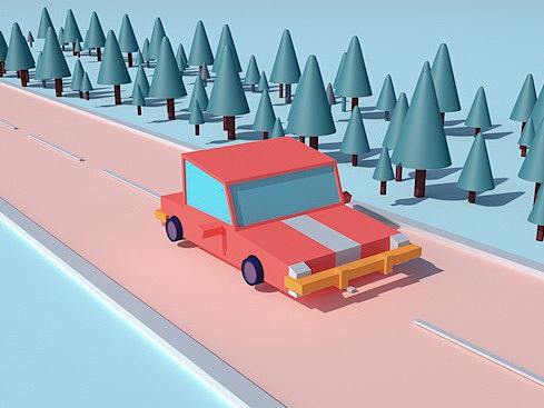卡通风格小车#C4D