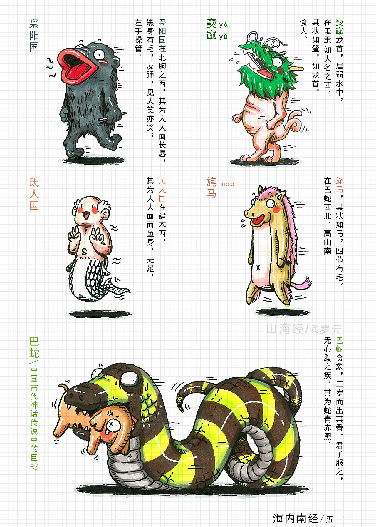 《山海经》下卷(图ZNjQ1NzIwMjQ=) - 商业插画 - 站酷设计师罗元元元原创素材 - 站酷ZCOOL